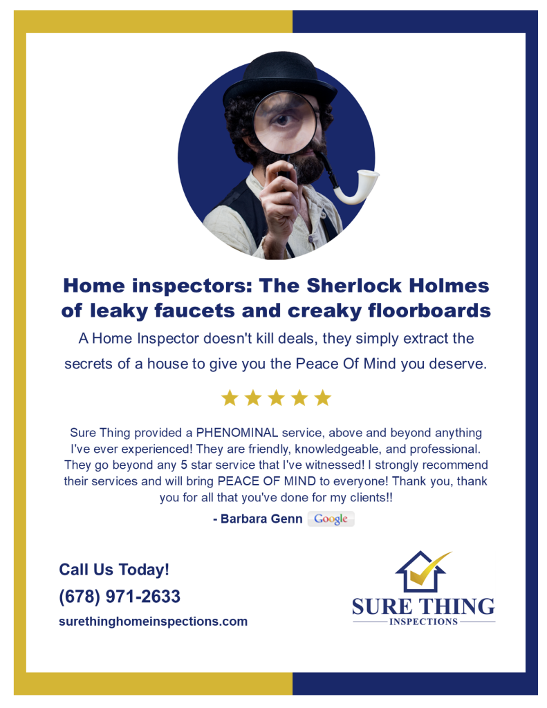 Sure Thing Home Inspections Flyer 2023 - Home Inspection Buford GA