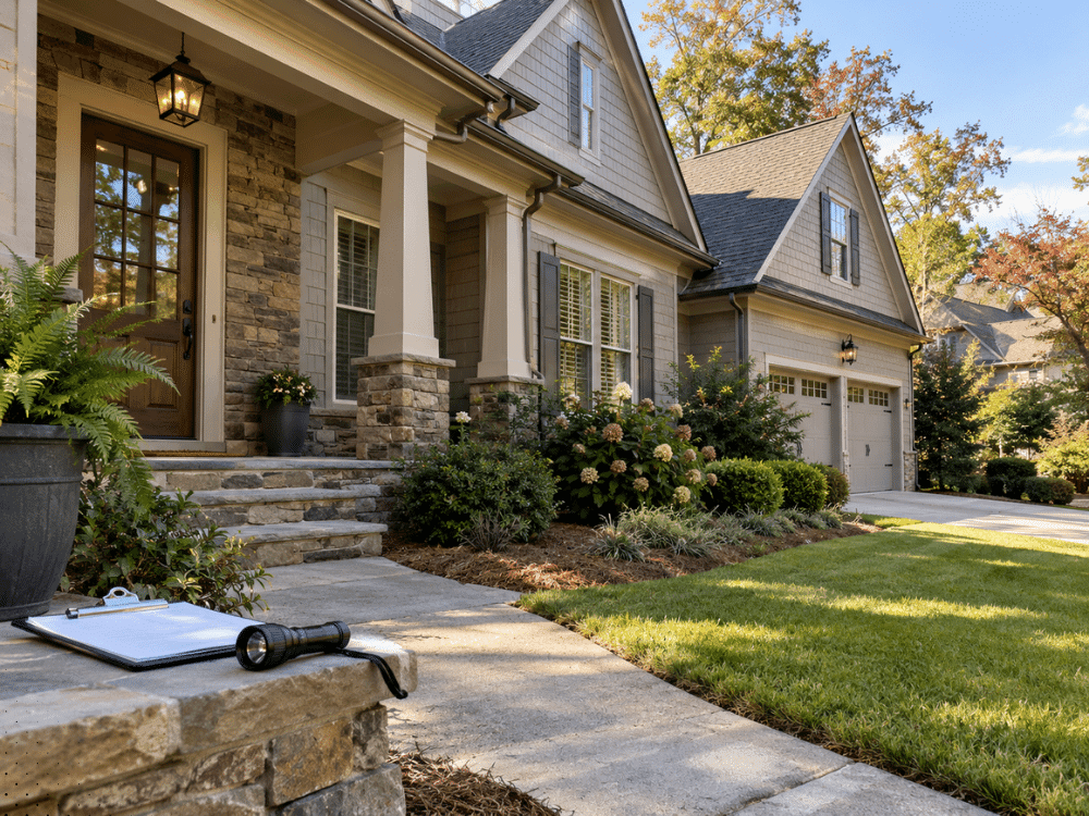 Residential home exterior in Duluth GA prepared for a professional home inspection